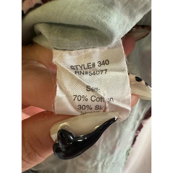 Cabi Floral Tank Top Womens Size 12 Criss Cross Back - Picture 3 of 8